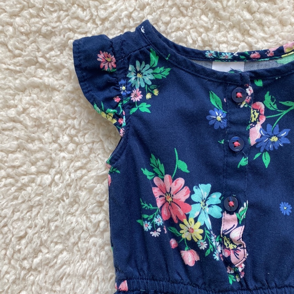 Carter’s Baby Girl Ruffled Floral Romper - Picture 5 of 11
